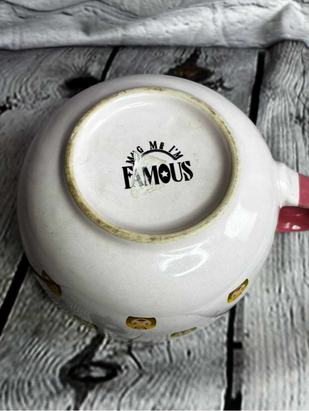Mug Me I’m Famous Princess Emoji Queen Bee Large Ceramic Mug Cereal Soup Bowl - Picture 8 of 8